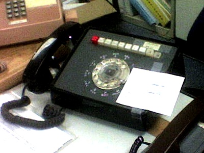Key Telephone with Rotary Dial