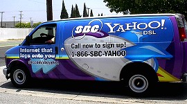 SBC Yahoo! DSL van -- click to enlarge 5X